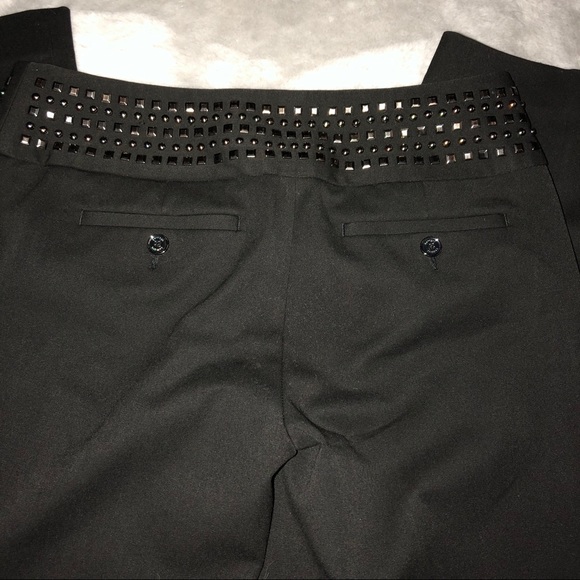 Express Design Studio Pants Black w/ Studded Waist - Picture 5 of 13